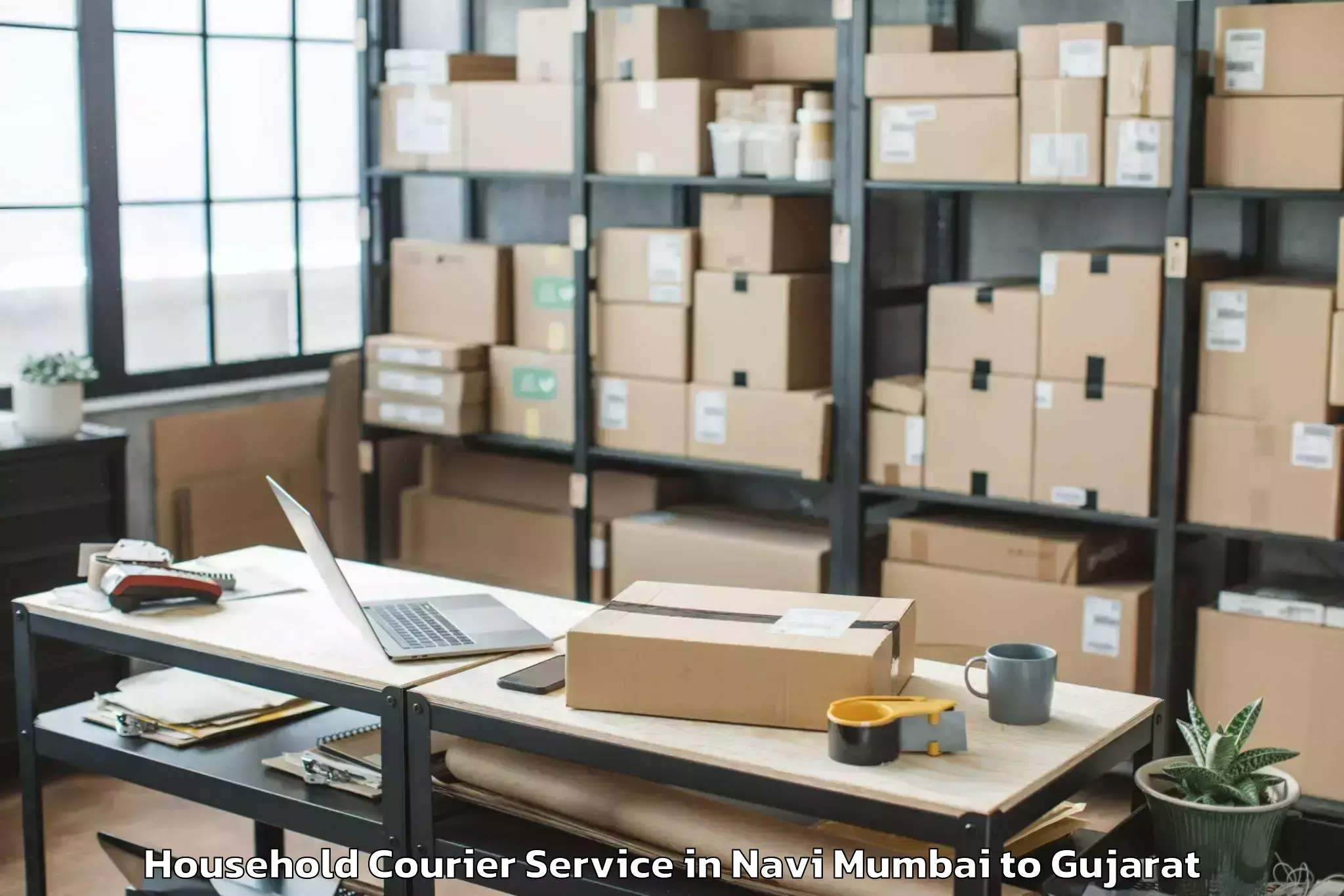 Navi Mumbai to Kapadvanj Household Courier Booking